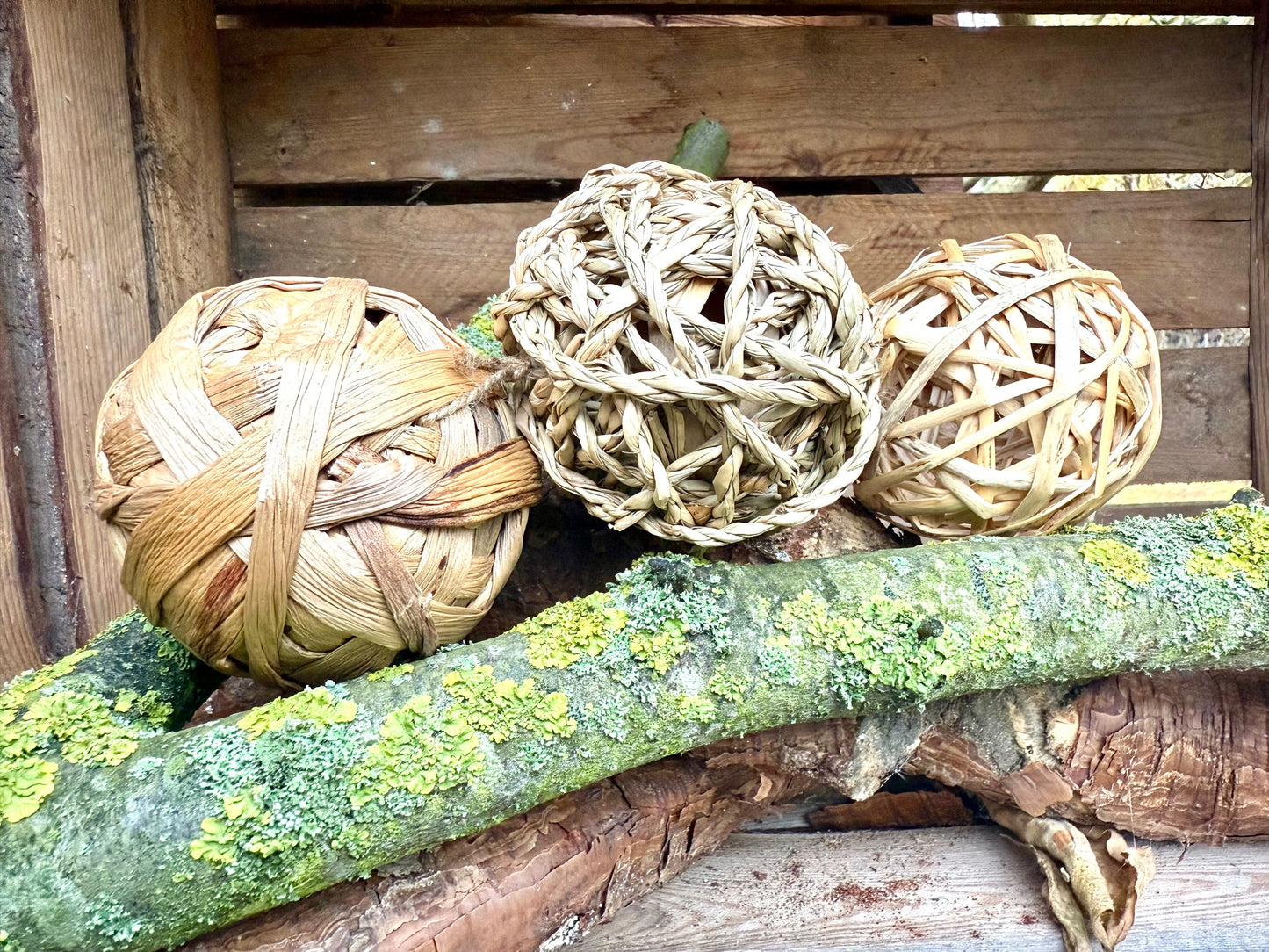 Naturbälle 3er Durchmesser 8cm