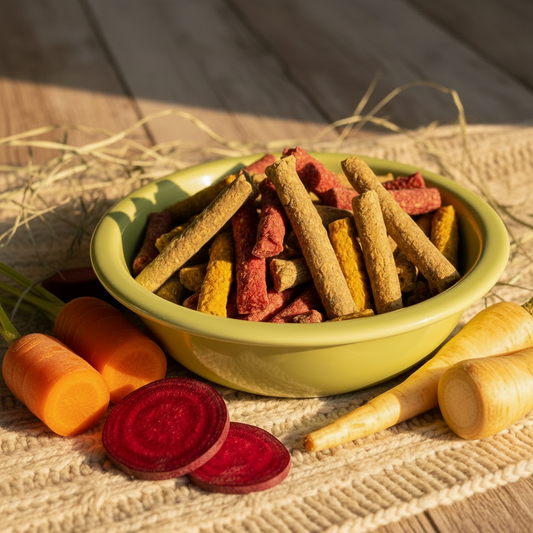 Gemüsesticks mit neutralem Licht