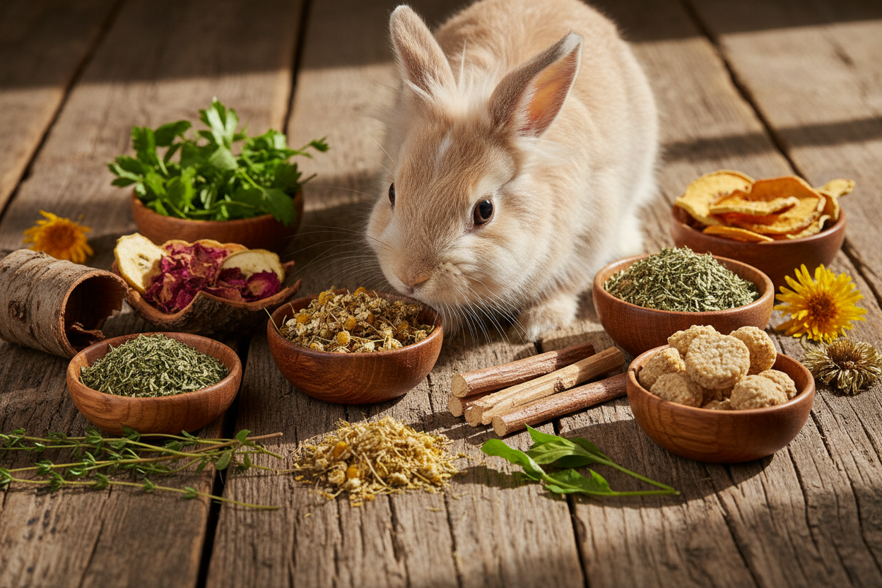 Gesunder Knabberkram für Kaninchen