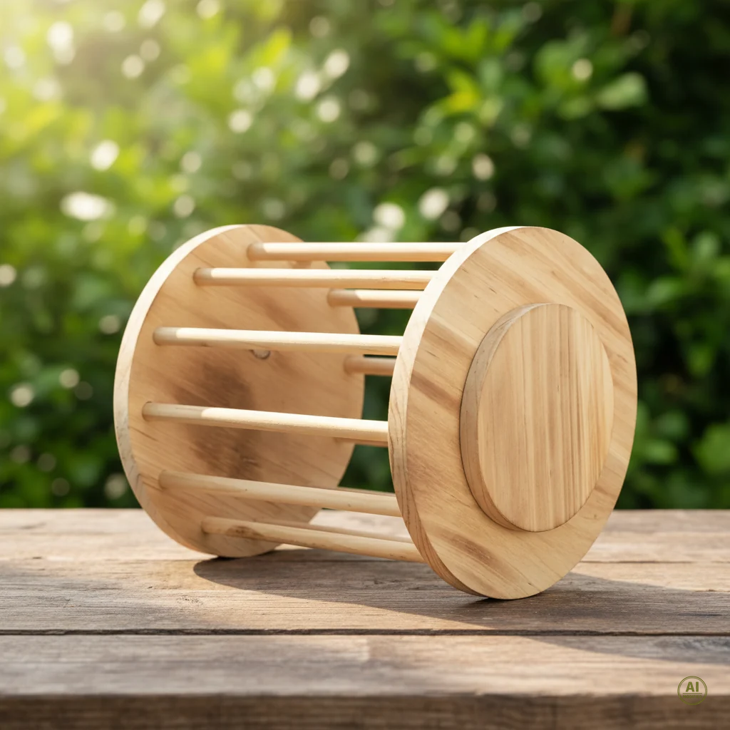 Heutrommel, Holz mit Deckel 15 x 19cm