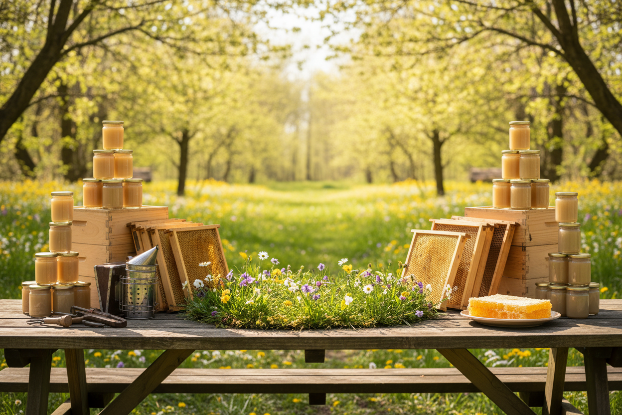Honig Frühling - Gläser und Imkerzubehör