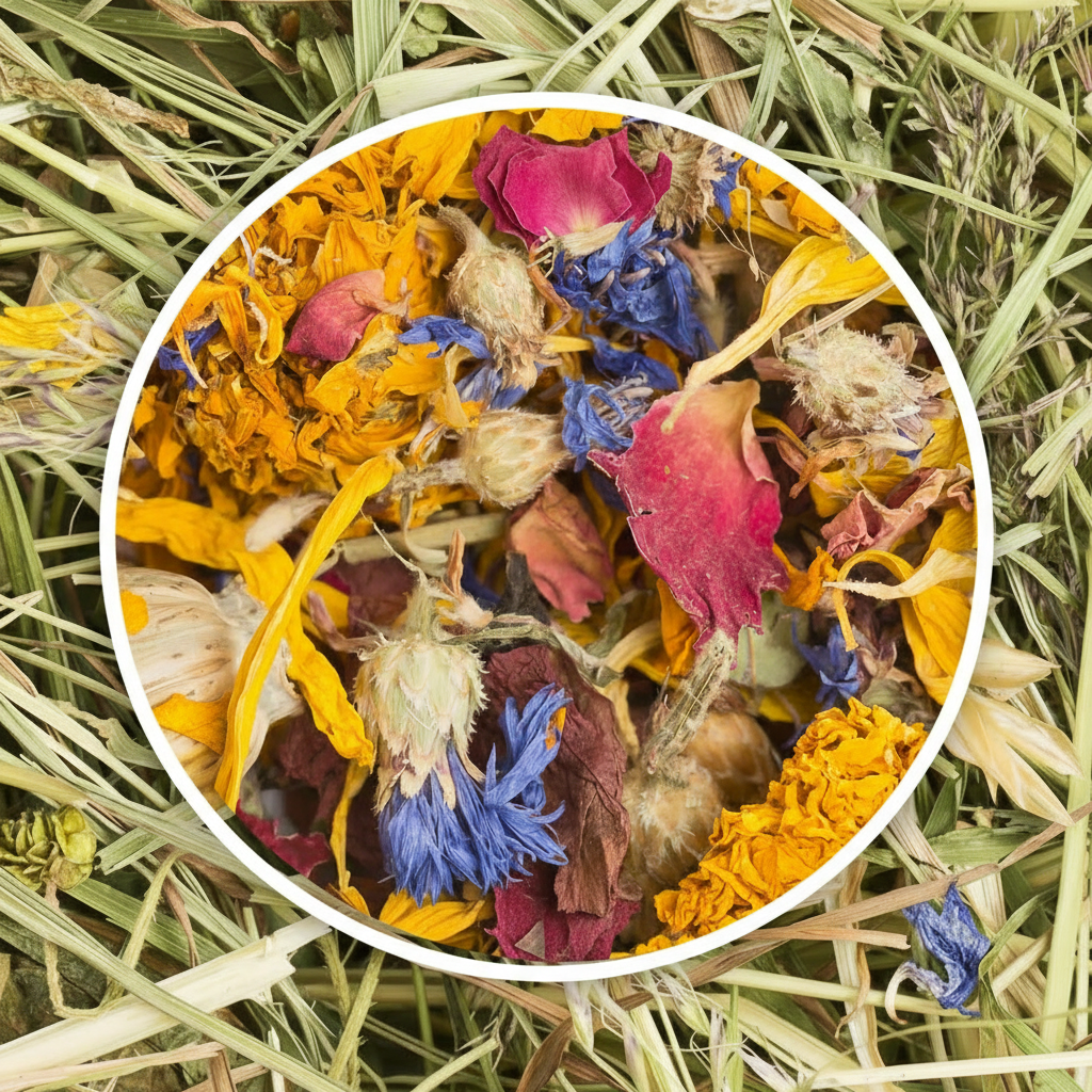 Schwarzwälder Kräuterblütenheu mit Flower Power Blüten