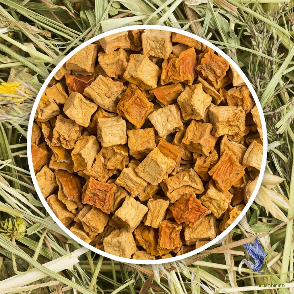 Schwarzwälder Kräuterblütenheu 1kg plus 100g Kürbis, gewürfelt
