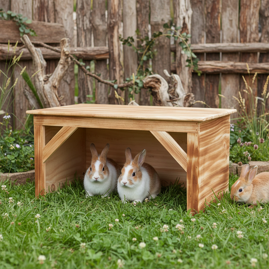 Unterstand in natürlicher Gartenumgebung