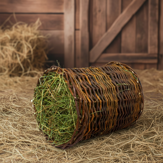Weidentunnel gefüllt - Hintergrund wie Heuscheune