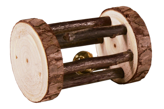 Spielrolle Holz mit Schelle, 7 x 5cm